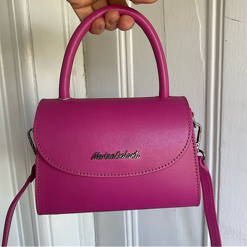 MARINA GALANTI Made In Italy Leather Mini Crossbody Bag